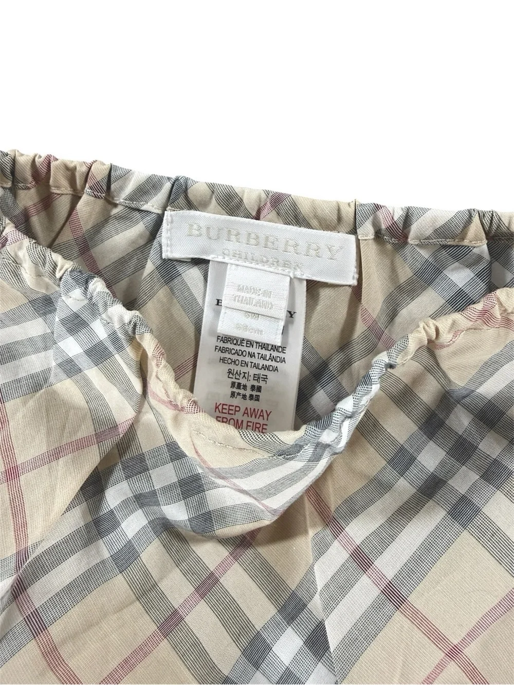 Burberry Children Classic Plaid Baby Bloomers in Beige Size 6m